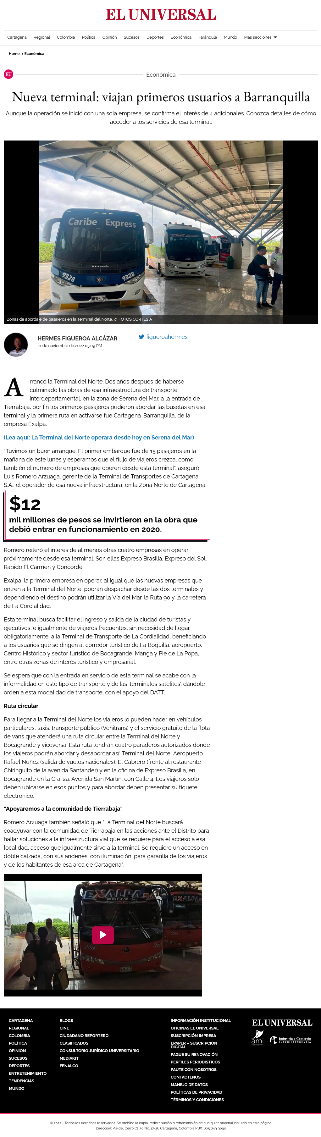 Nueva terminal: viajan primeros usuarios a Barranquilla